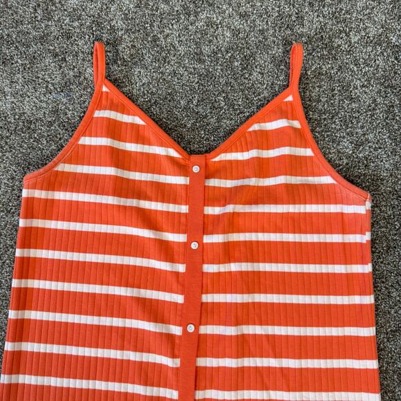 Aerie Women's Size XXL Ribbed Midi Button Down Tank Dress Y2K Beach School Girl - Picture 4 of 12